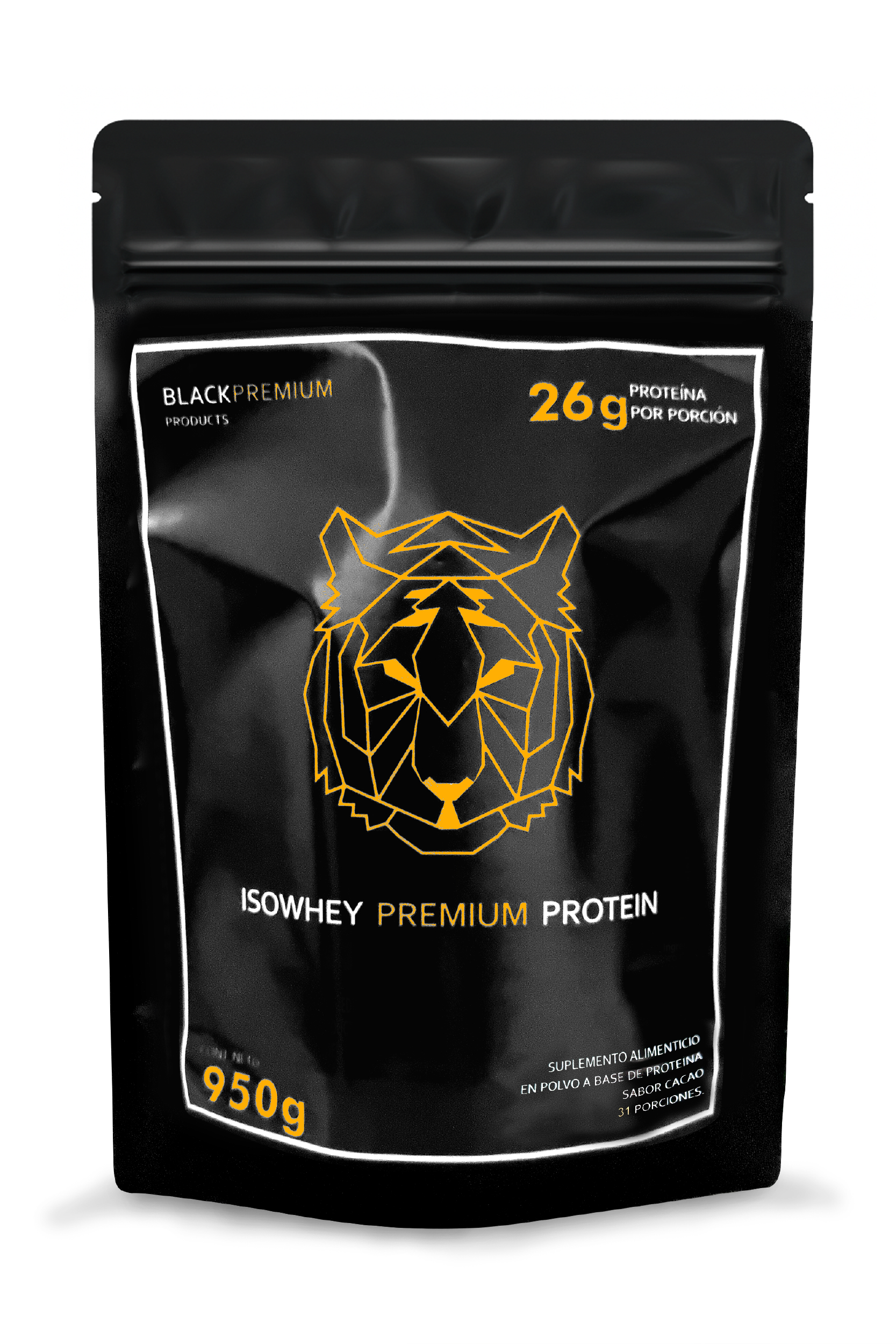 Proteína con Cacao Natural 950 gramos | Black Premium | Suplemento Alimenticio en Polvo | Proteína aislada de suero de leche con cacao