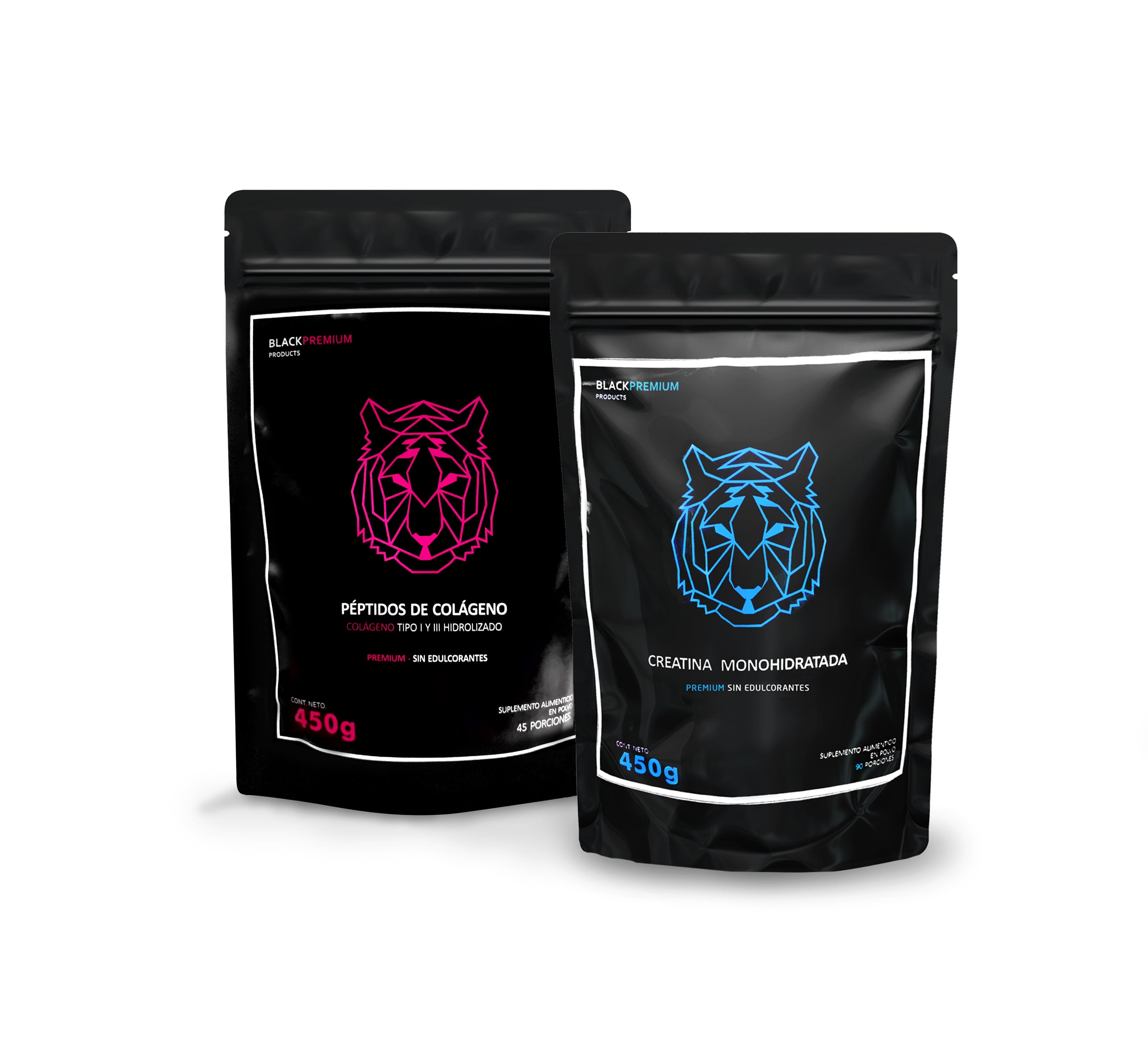 Black Premium | Suplementos Alimenticios en Polvo | Proteínas | Bundle | Colágeno, Proteína, Creatina, Aminoácidos BCAAS