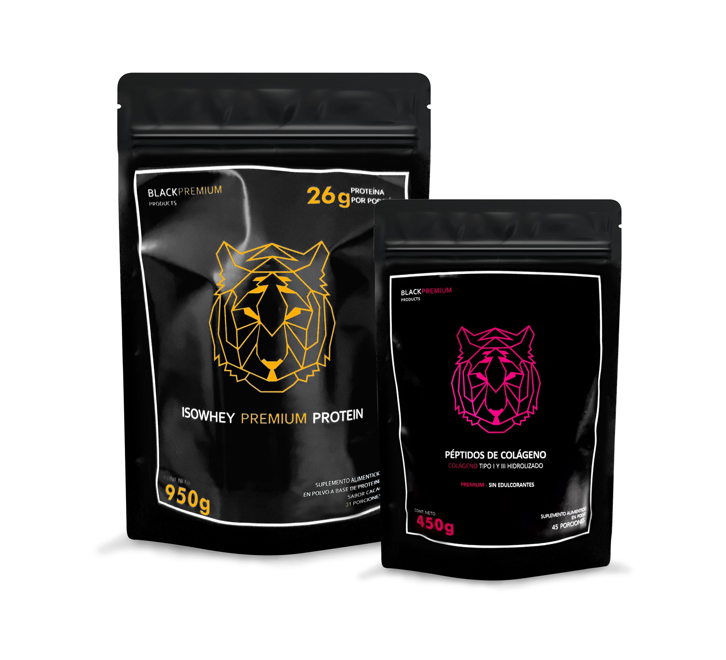 Black Premium | Suplementos Alimenticios en Polvo | Proteínas | Bundle | Colágeno, Proteína, Creatina, Aminoácidos BCAAS