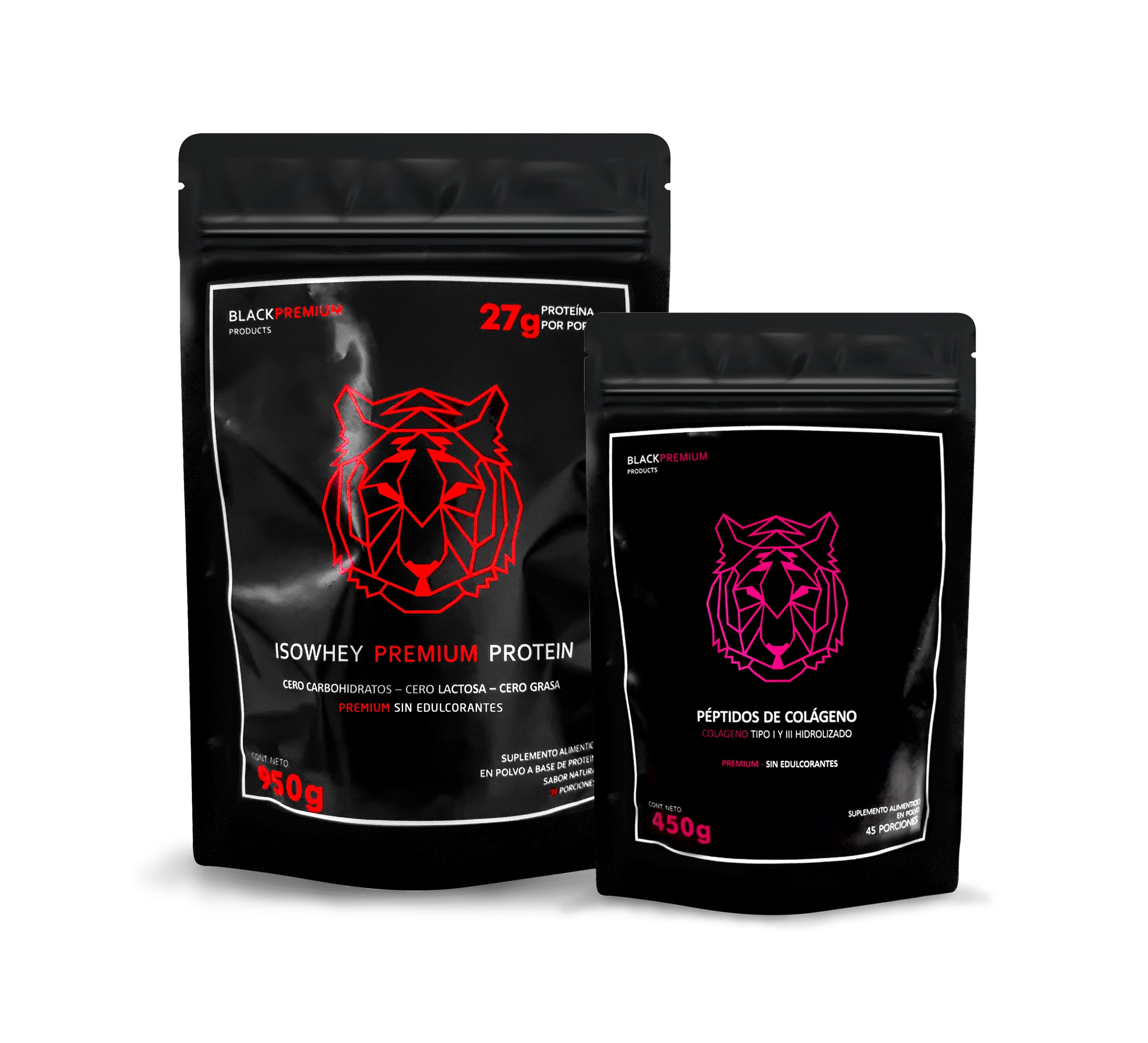 Black Premium | Suplementos Alimenticios en Polvo | Proteínas | Bundle | Colágeno, Proteína, Creatina, Aminoácidos BCAAS